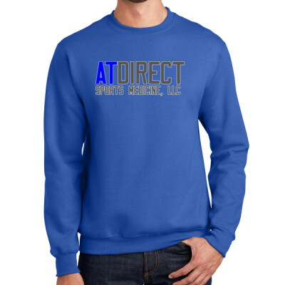 Unisex AT Direct Blue Essential Fleece Crewneck Sweatshirt  Thumbnail