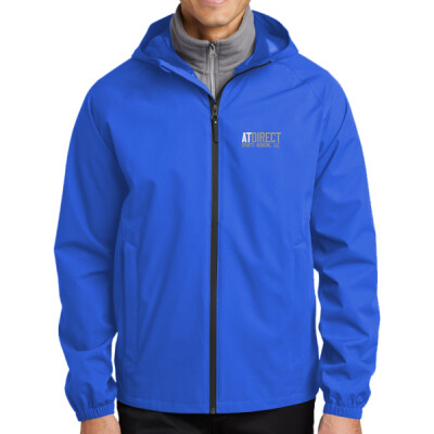 AT Sports Direct Embroidered Blue Essential Rain Jacket Thumbnail