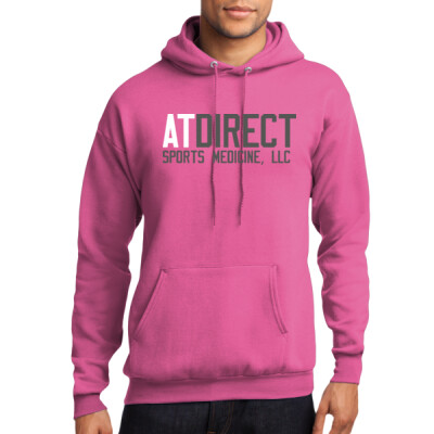 Unisex AT Direct Pink Core Fleece Pullover Hooded Sweatshirt Thumbnail
