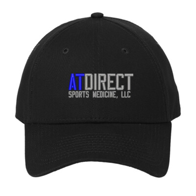 AT Direct Embroidered Black Adjustable Structured Cap Thumbnail