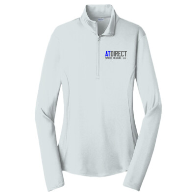 Ladies AT Direct White PosiCharge Competitor 1/4-Zip Pullover  Thumbnail